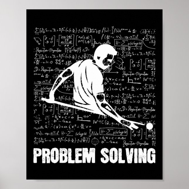 Affiche Billard Problème Résoudre les joueurs Solution de  (Devant)