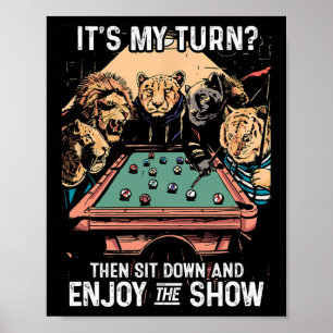 Affiche Billard Rack Cue Stick Table de billard Playe Bill