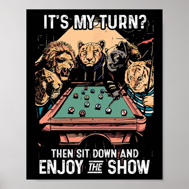 Affiche Billard Rack Cue Stick Table de billard Playe Bill (Devant)