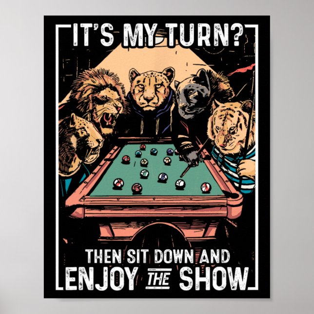 Affiche Billard Rack Cue Stick Table de billard Playe Bill (Devant)