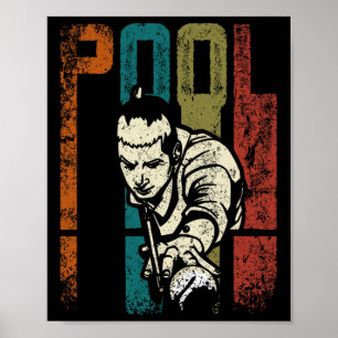 Affiche Billard rétro Vintage