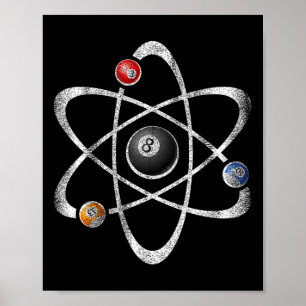 Affiche Billard Salle de billard Sport Atom Science Ret Vi