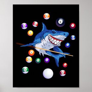 Affiche Billard Shark Billard Joueur billard billard Snook
