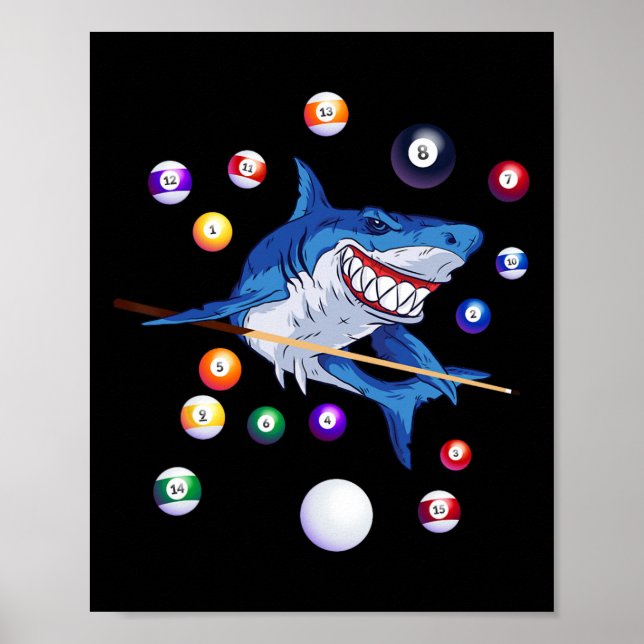 Affiche Billard Shark Billard Joueur billard billard Snook (Devant)