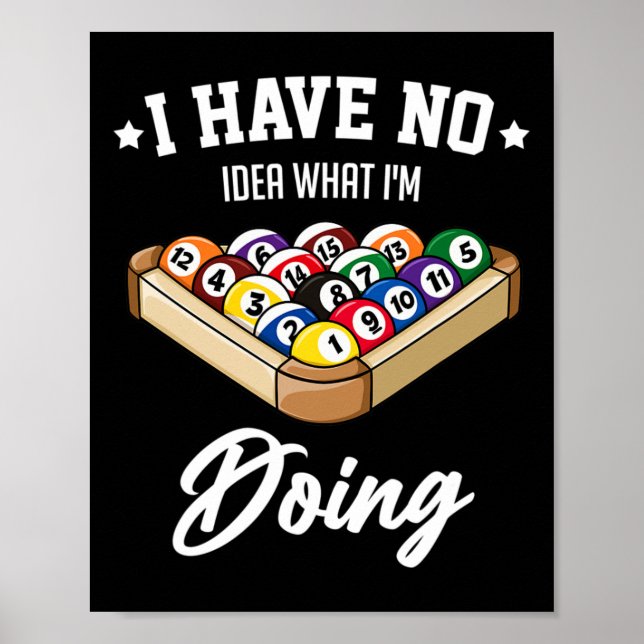 Affiche Billard Snooker Pool Joueur Sport Competit (Devant)