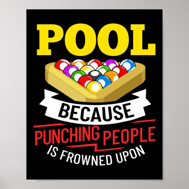 Affiche Billard Snooker Pool Joueur Sport Competit (Devant)