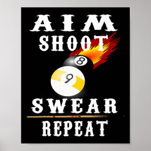 Affiche Billard Vintage Retro Pool