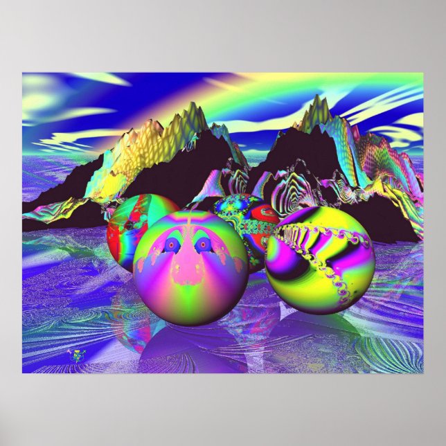 Affiche Billards fractaux (Devant)