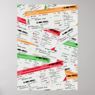Affiche Billets avion