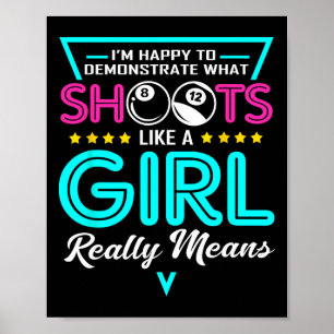 Affiche Billiard Fille Je Tire Comme Une Fille Vêtement Po