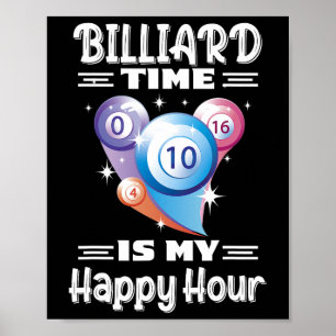 Affiche Billiard Heure Heureuse Avec Billiard