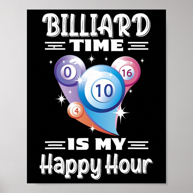 Affiche Billiard Heure Heureuse Avec Billiard (Devant)