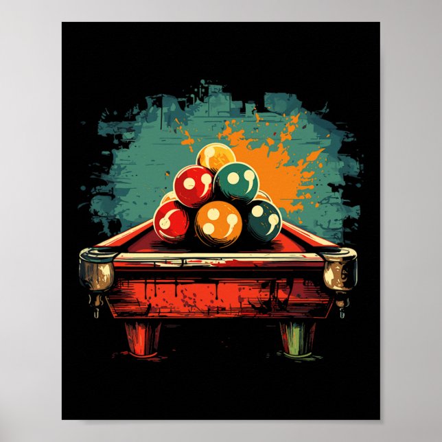 Affiche Billiards Comédie Style Sports intérieurs (Devant)