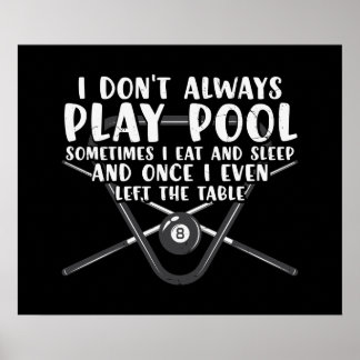 Affiche Billiards de thérapie sport mot art