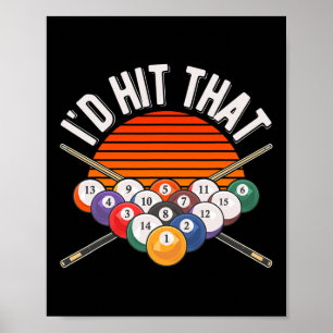 Affiche Billiards Fundy Id Toucher Ce Pool Player Retro Vi