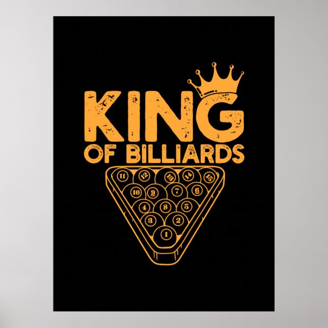 Affiche Billiards Player | King Of Billiards (Devant)