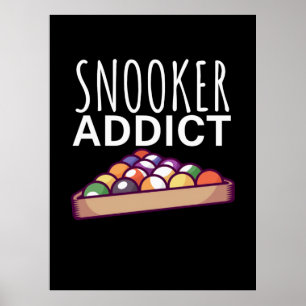 Affiche Billiards Player Snooker Addict