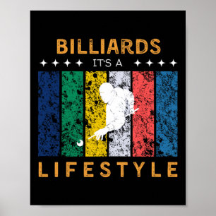 Affiche Billiards Son Un Style De Vie Drôle Tee - Joueur D