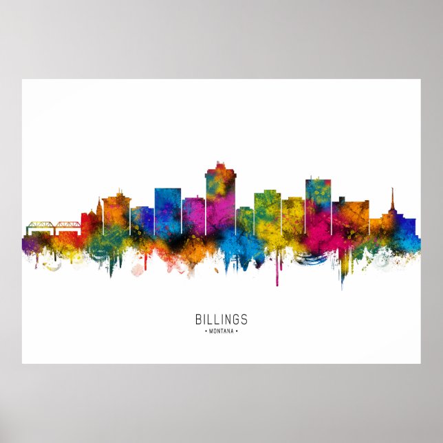 Affiche Billings Montana Skyline (Devant)