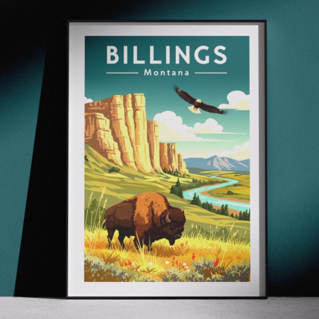 Affiche Billings Montana vintage (Créateur téléchargé)