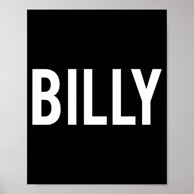 Affiche Billy - Cool New Funny Name Fan Gift Tee  (Devant)