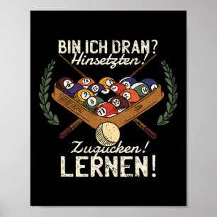 Affiche Bin Ich Dran Sitten ! Zugucken ! Apprends ! Billar