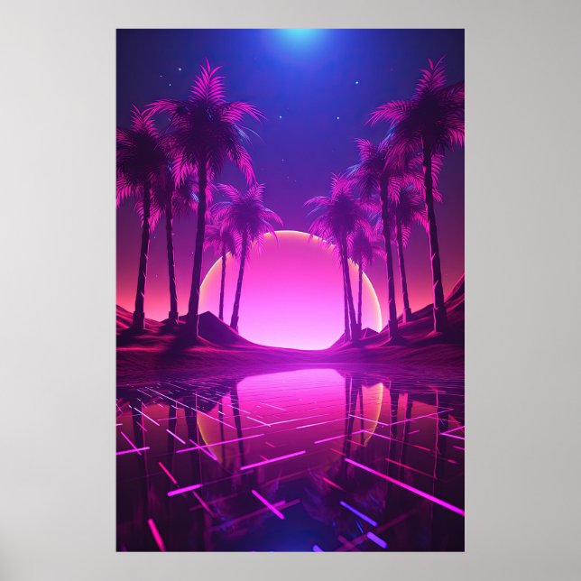 Affiche Binary Bliss : Synthwave Euphoria (Devant)