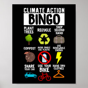 Affiche Bingo Action climatique Jour des terres Changement