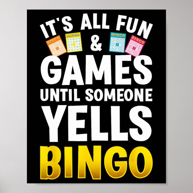 Affiche Bingo Conception Pour Hommes Femmes Bingo Novelité (Devant)