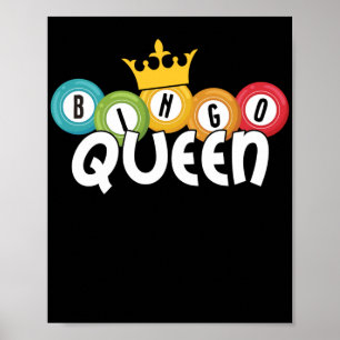 Affiche Bingo Queen Funny Lucky Gambling