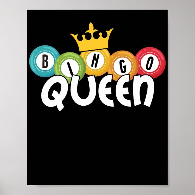 Affiche Bingo Queen Funny Lucky Gambling (Devant)