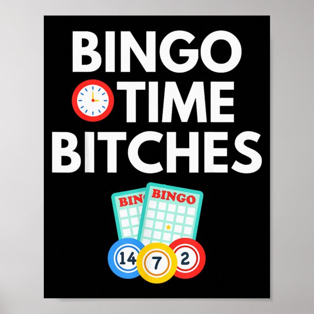 Affiche Bingo Time Es Funny Bingo Player Game Lover Gift H (Devant)