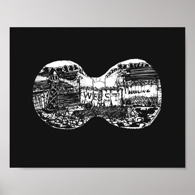 Affiche Binocular view to the west (Devant)