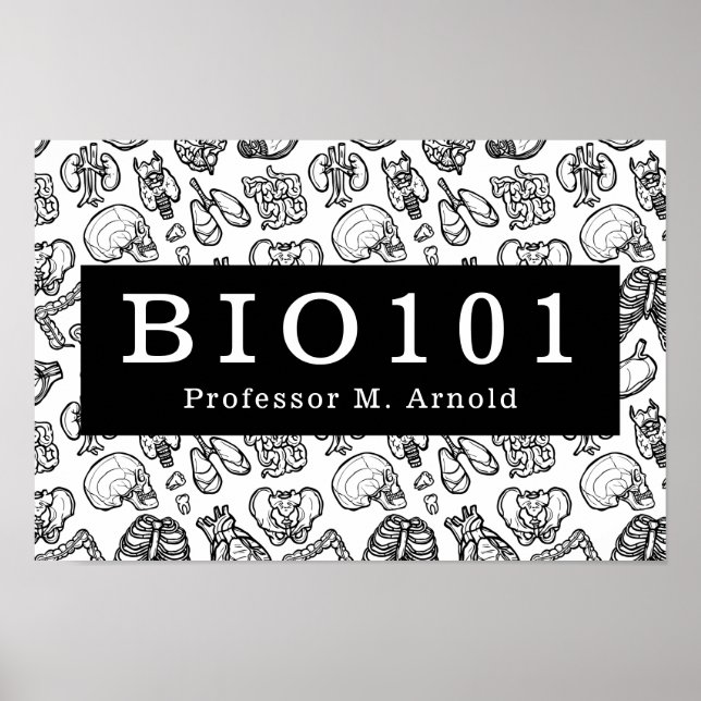 Affiche Biologie Anatomie Classe de sciences Enseignant Si (Devant)