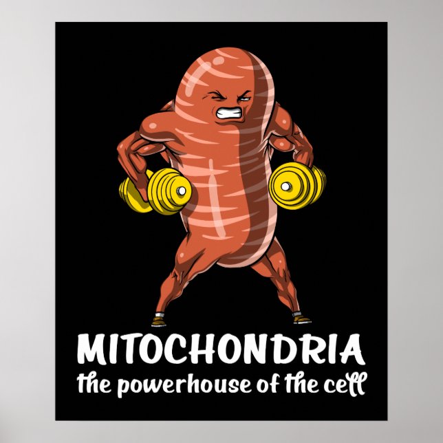 Affiche Biologie Science Mitochondria Drôle plaisanterie (Devant)