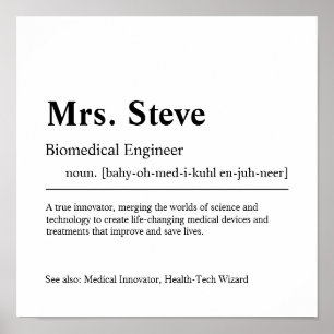 Affiche Biomedical Engineer Personalized Gift
