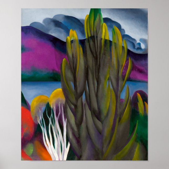 Affiche Birch blanc du lac George | Georgia O'keeffe | (Devant)