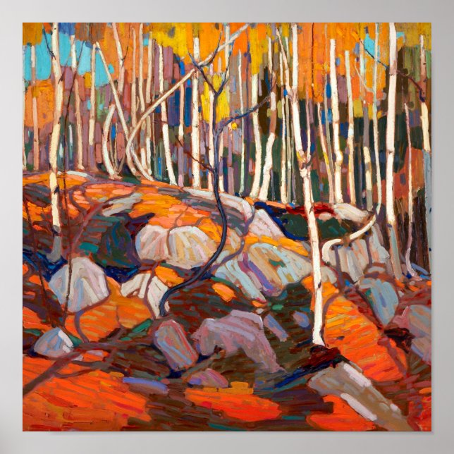 Affiche Birch Grove, Automne | Tom Thompson | (Devant)
