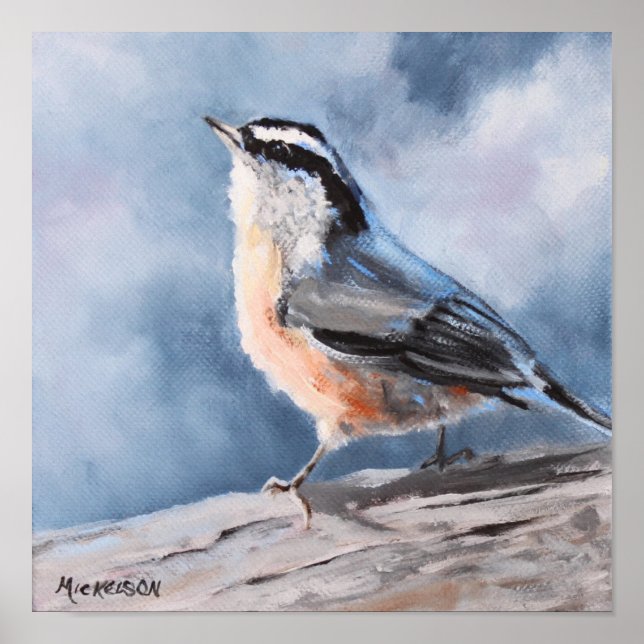 Affiche Bird Nuthatch Art Imprimer (Devant)