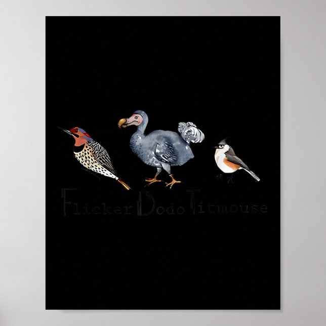 Affiche Bird Subtle Flicker Dodo Titmouse (Devant)
