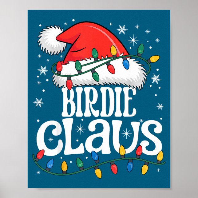Affiche Birdie Claus Funny Xmas Christmas Grandma Holiday  (Devant)