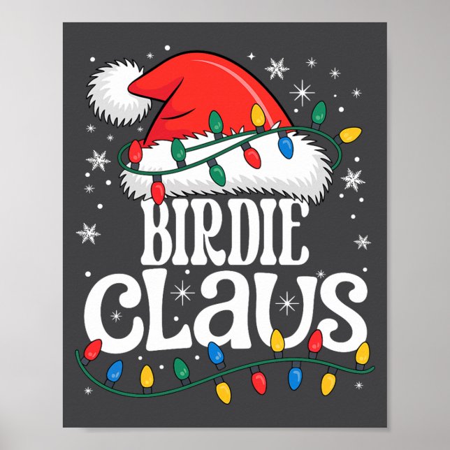 Affiche Birdie Claus Funny Xmas Christmas Grandma Holiday  (Devant)
