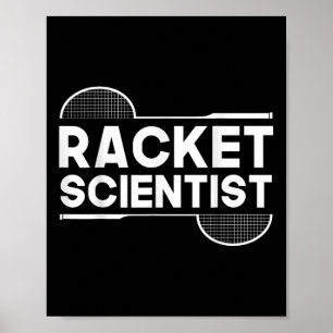 Affiche Birdie Shuttle Racket Scientifique Badminton