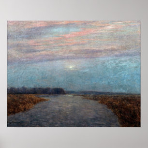 Affiche Birge Harrison - Lumière sur la lune sur le hacken