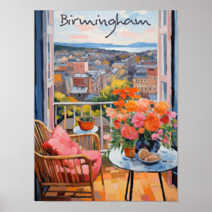 Affiche Birmingham Royaume-Uni Voyage Ville Esthétique