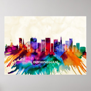 Affiche Birmingham Skyline