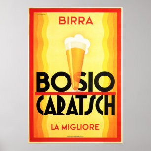 Affiche Birra BOSIO CARATSCH La Meilleure bière italienne