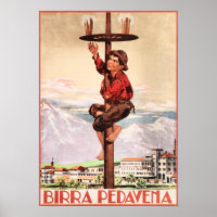 BIRRA PEDAVENA 1920 Vintage Italien Bière Advert