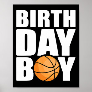 Affiche Birthday Boy Bysketbyll Theme Party Future Bysketb