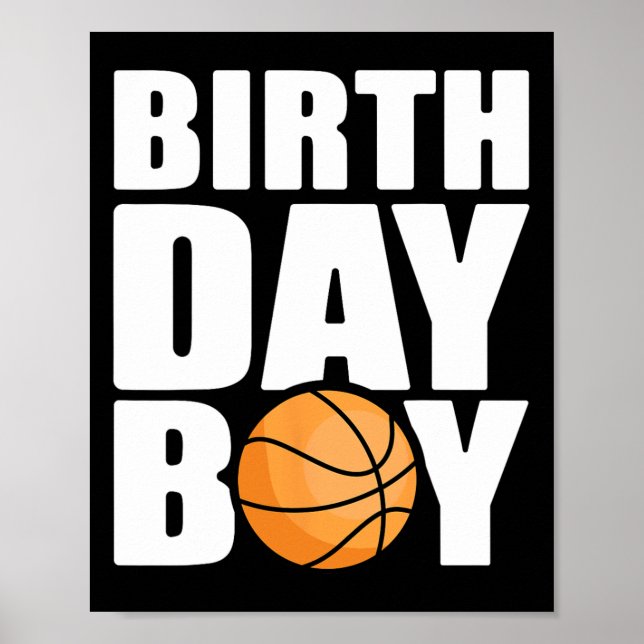 Affiche Birthday Boy Bysketbyll Theme Party Future Bysketb (Devant)